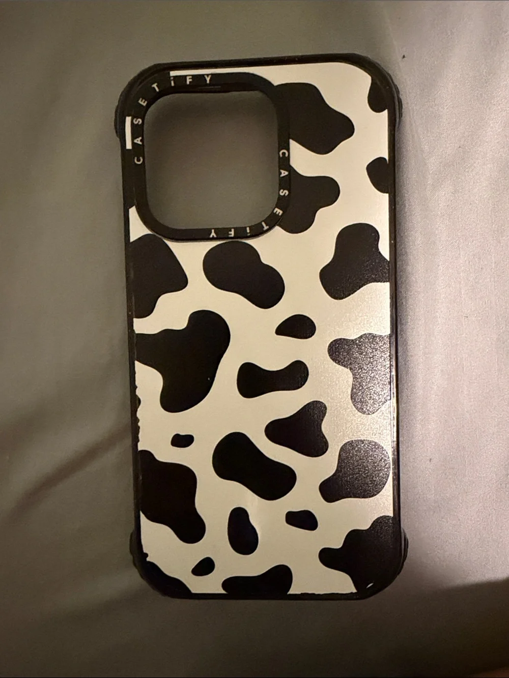 14 pro Casetify Black & White Cow Spot iPhone Case